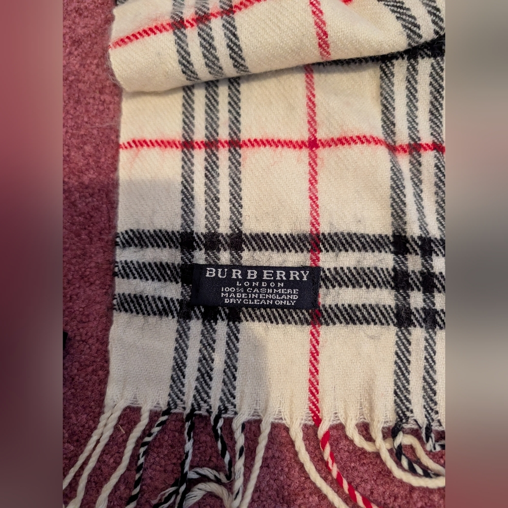 Burberry Plaid Cashmere Scarf
